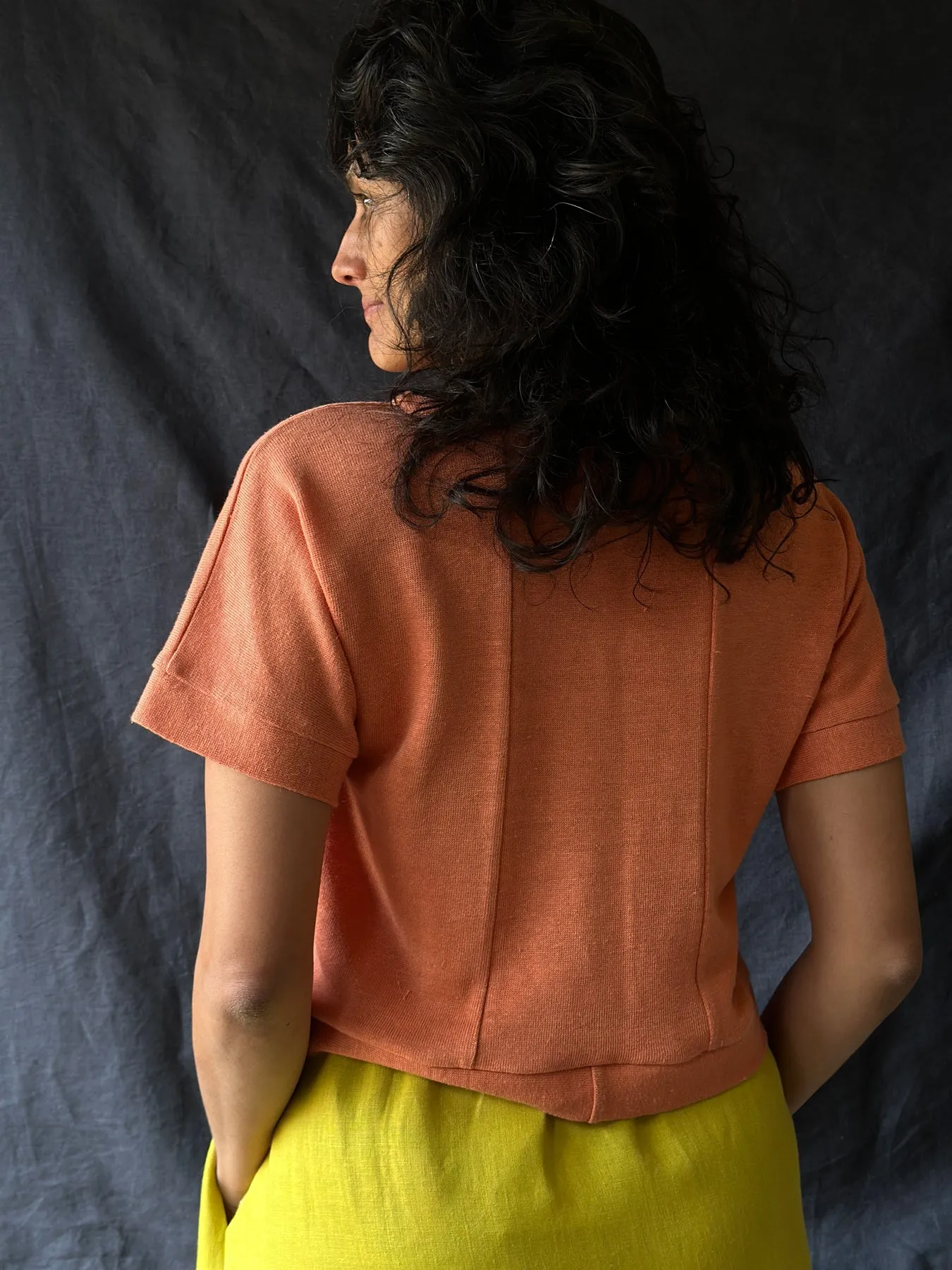 Women's Hemp Pieces Top - 100% Hemp - Apricot