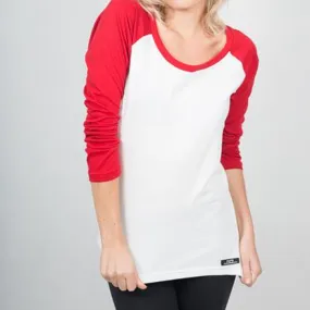 Women's Organic Cotton Long Sleeve Tshirt Two-Tone