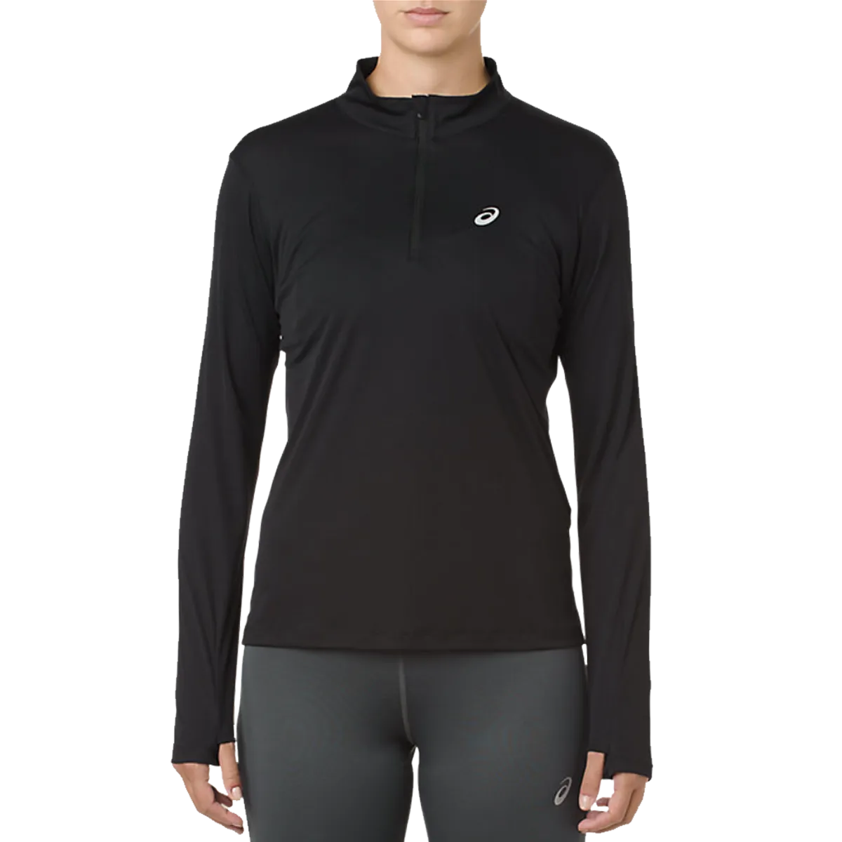 Women's Silver Long Sleeve 1/2 Zip