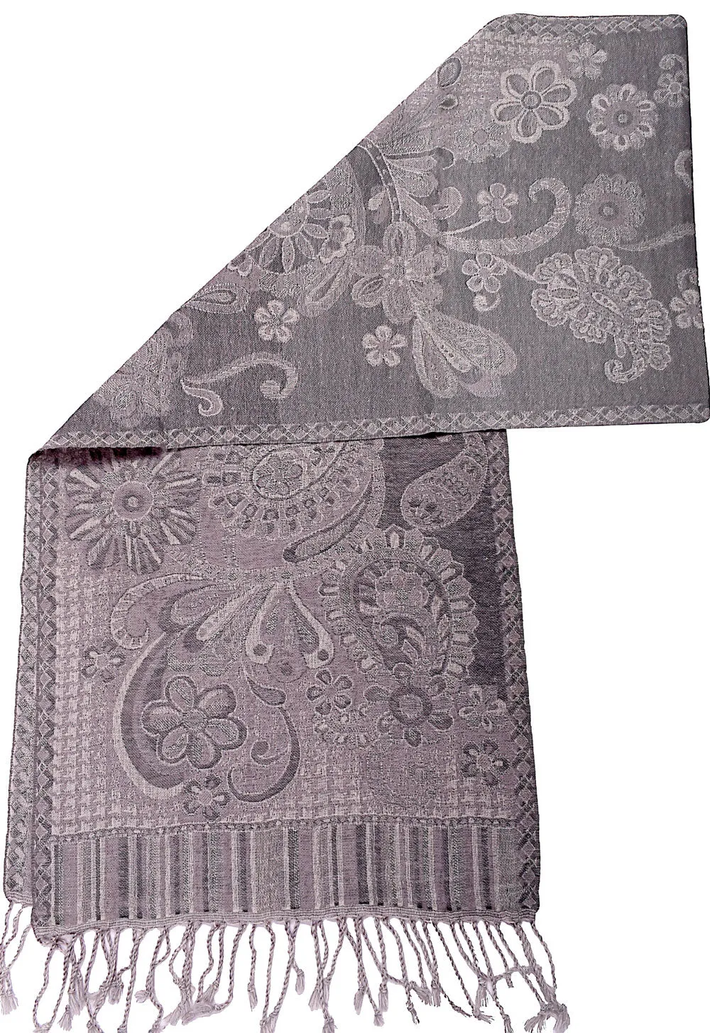 Wool Paisley Unisex Men's Women's Neck Scarf Gift Muffler (64 x 13 inches)