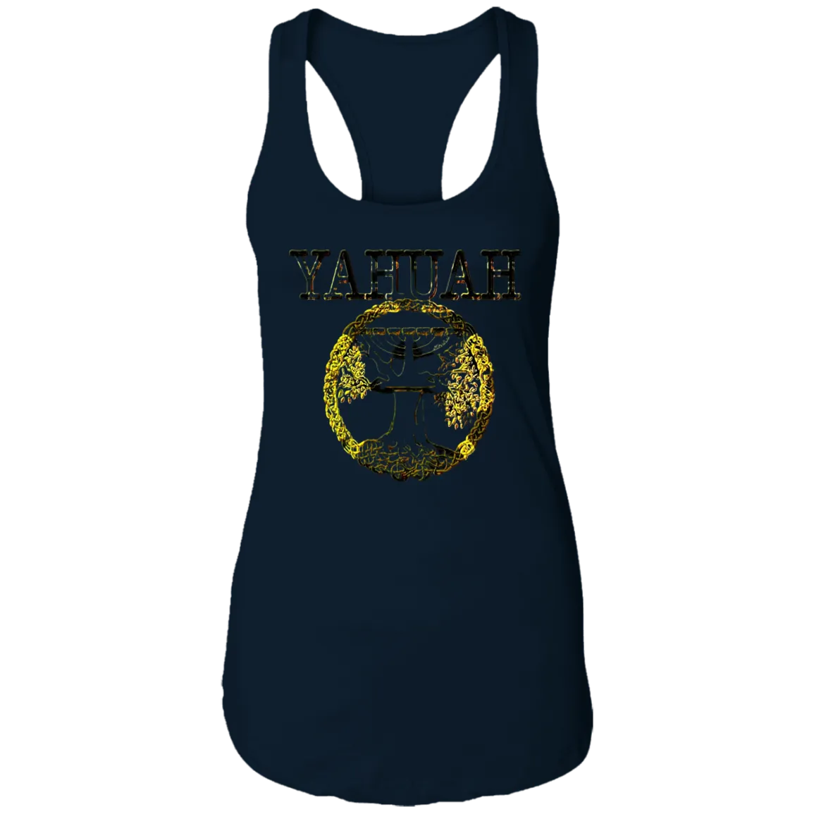 Yahuah Yahusha 04 Ladies Designer Ideal Racerback Tank Top (4 Colors)