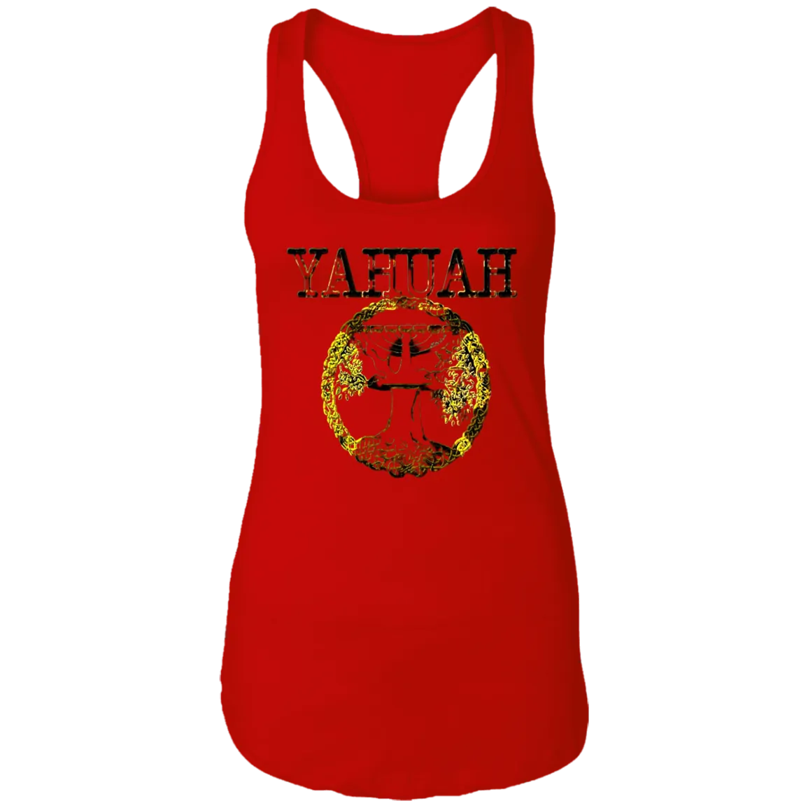 Yahuah Yahusha 04 Ladies Designer Ideal Racerback Tank Top (4 Colors)